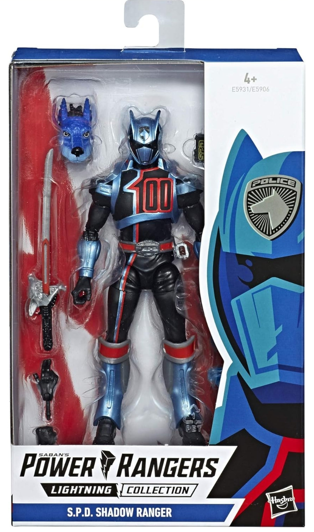 Power Rangers Hasbro Toys Lightning Collection 6" S.P.D. Shadow Ranger Collectible Action Figure