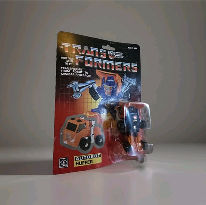 Huffer Complete W/CARDBACK & BUBBLE G1 Transformers